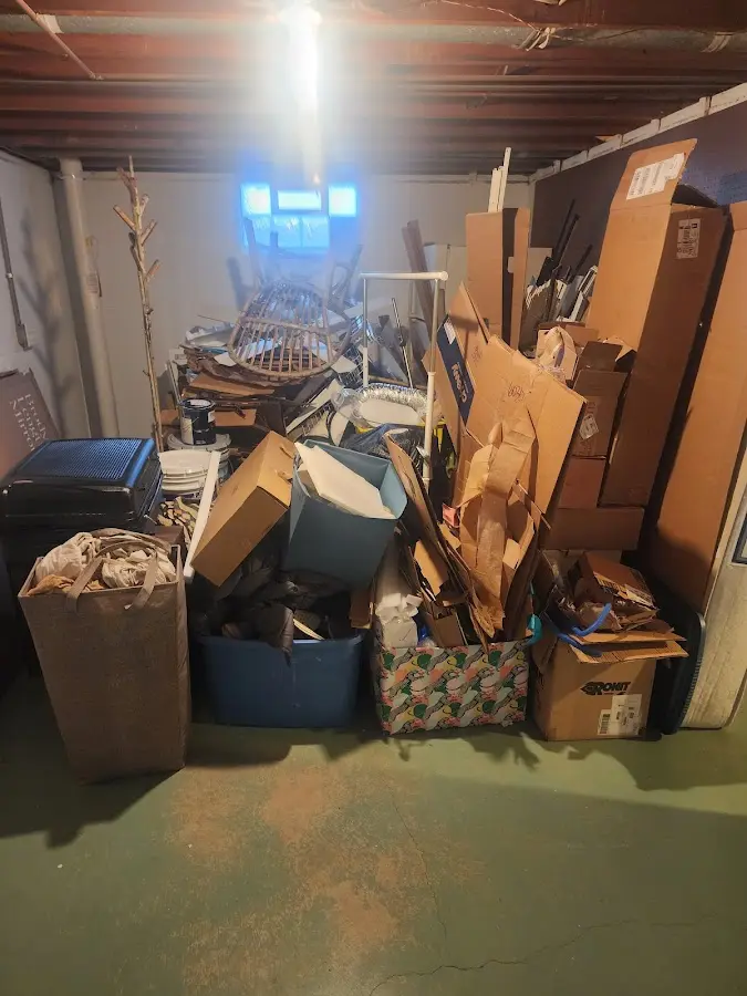 Roll-off dumpster container at job site for 15 Yard Dumpster Rental in Sylvania